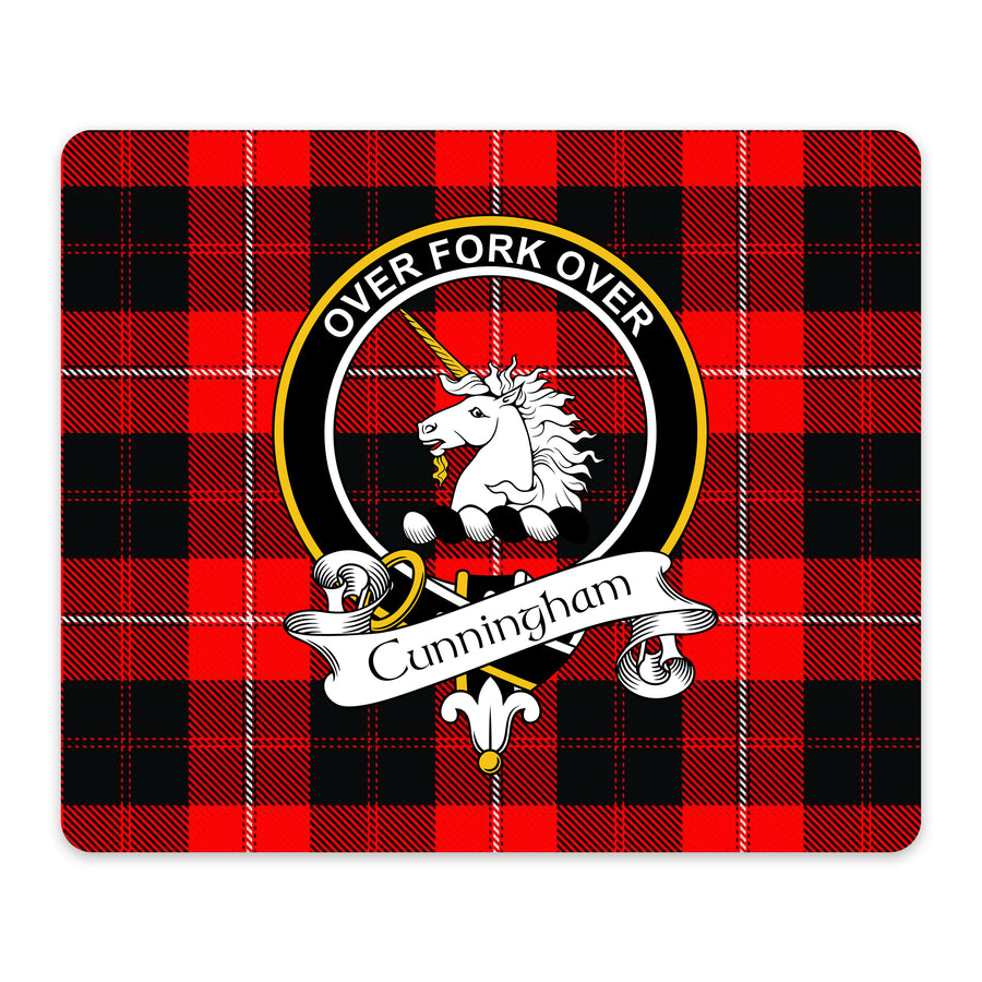 Cunningham Scottish Clan Crest Mouse Pad – Black Crest Design