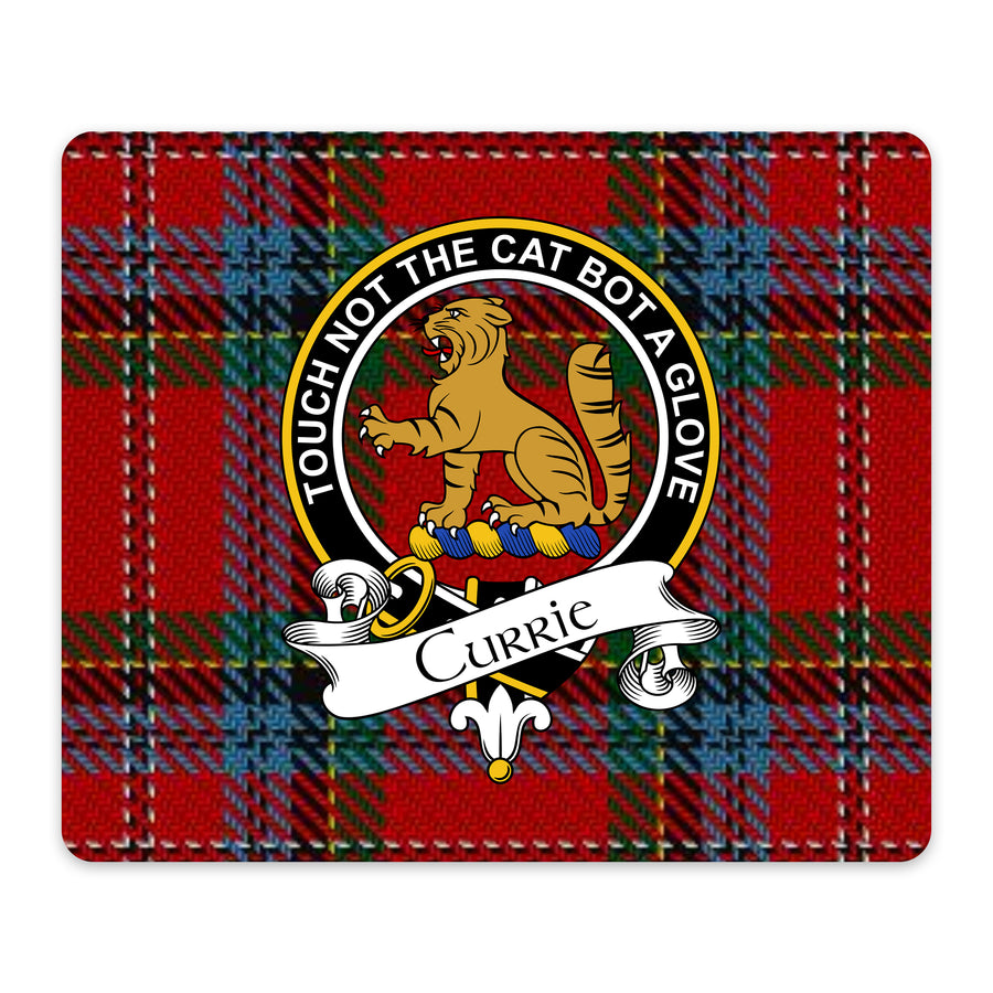Currie Scottish Clan Crest Mouse Pad – Black Crest Design