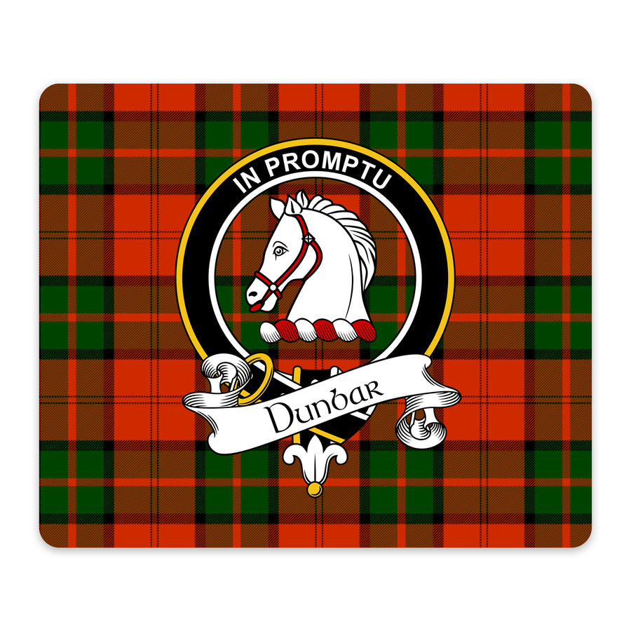 Dunbar Scottish Clan Crest Mouse Pad – Black Crest Design