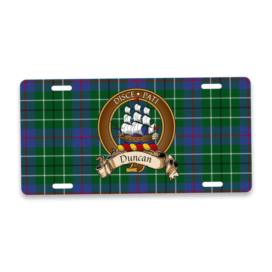 Duncan Scottish Clan Crest Auto License Plate – Brown Crest Design