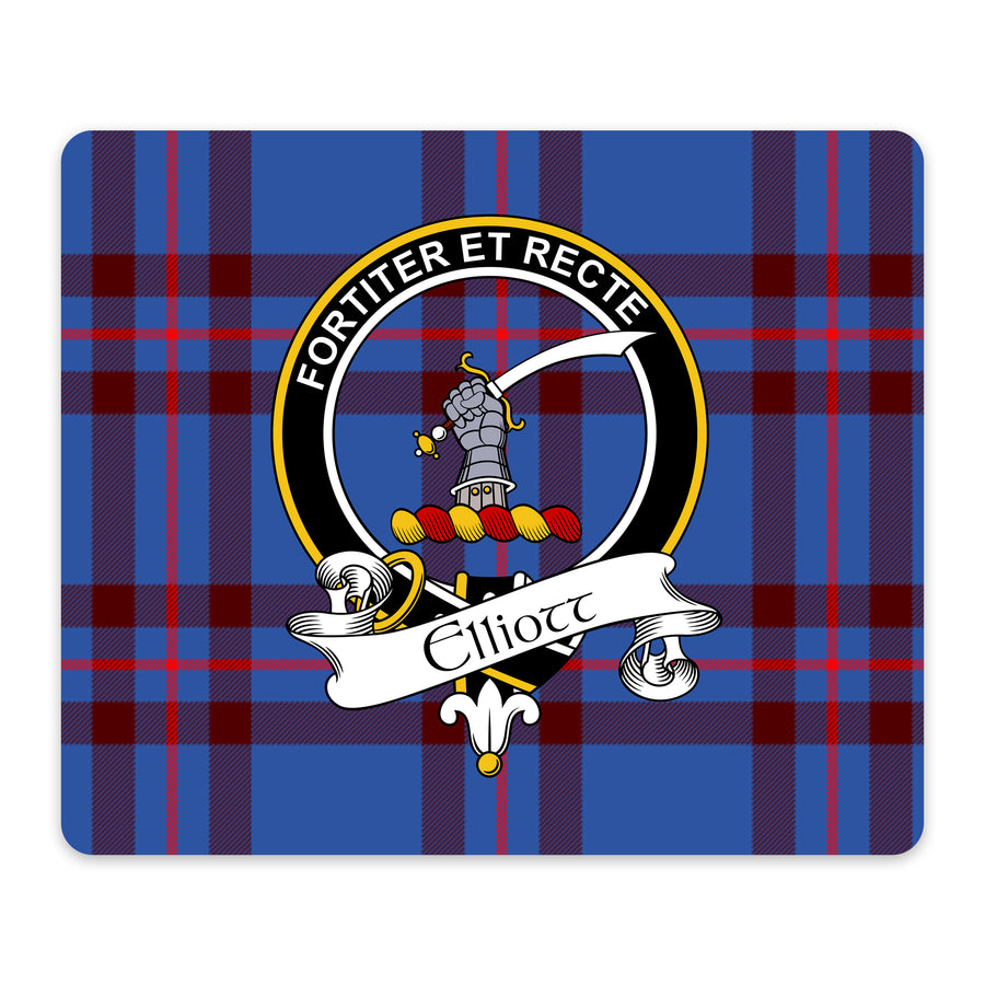 Elliott Scottish Clan Crest Mouse Pad – Black Crest Design