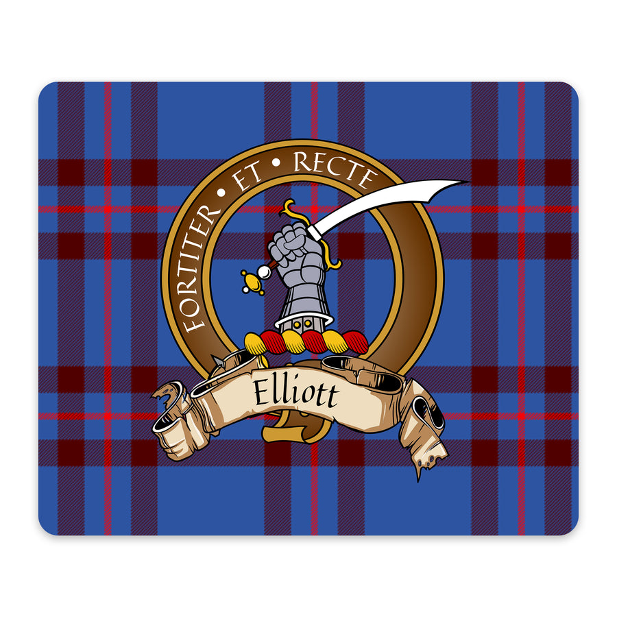 Elliott Scottish Clan Crest Mouse Pad – Brown Crest Design