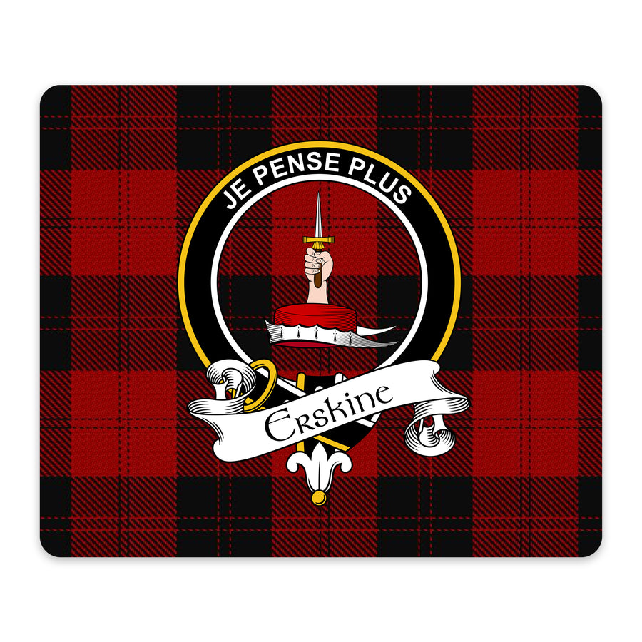 Erskine Scottish Clan Crest Mouse Pad – Black Crest Design