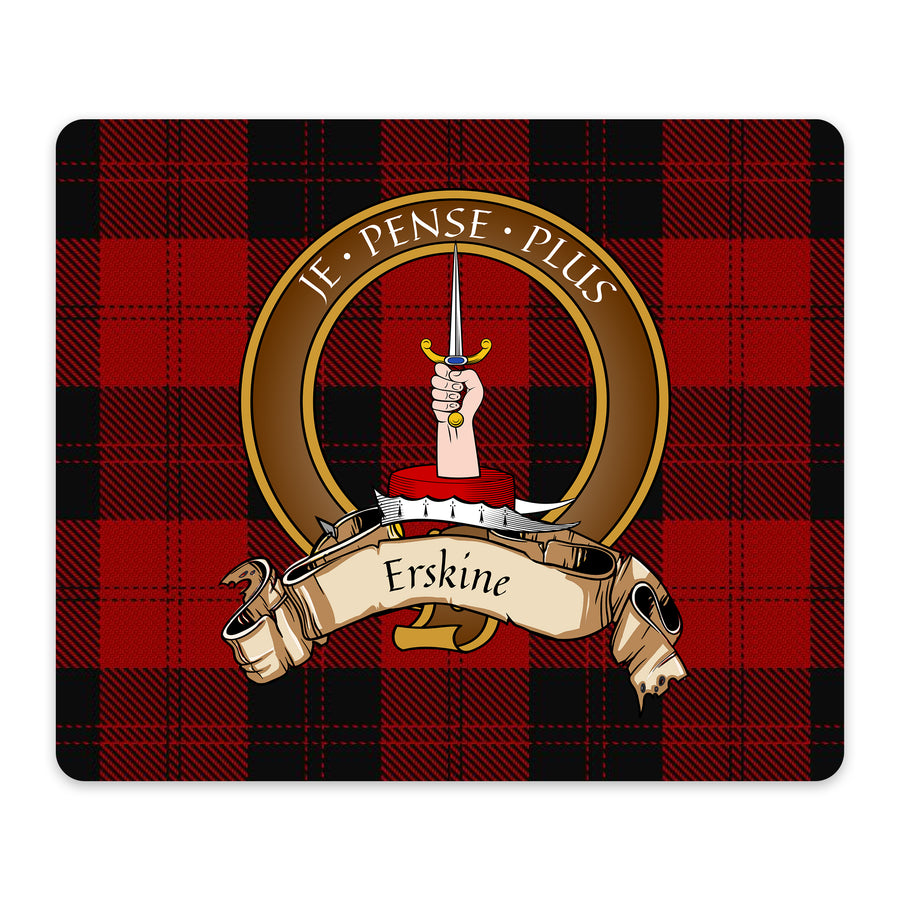 Erskine Scottish Clan Crest Mouse Pad – Brown Crest Design