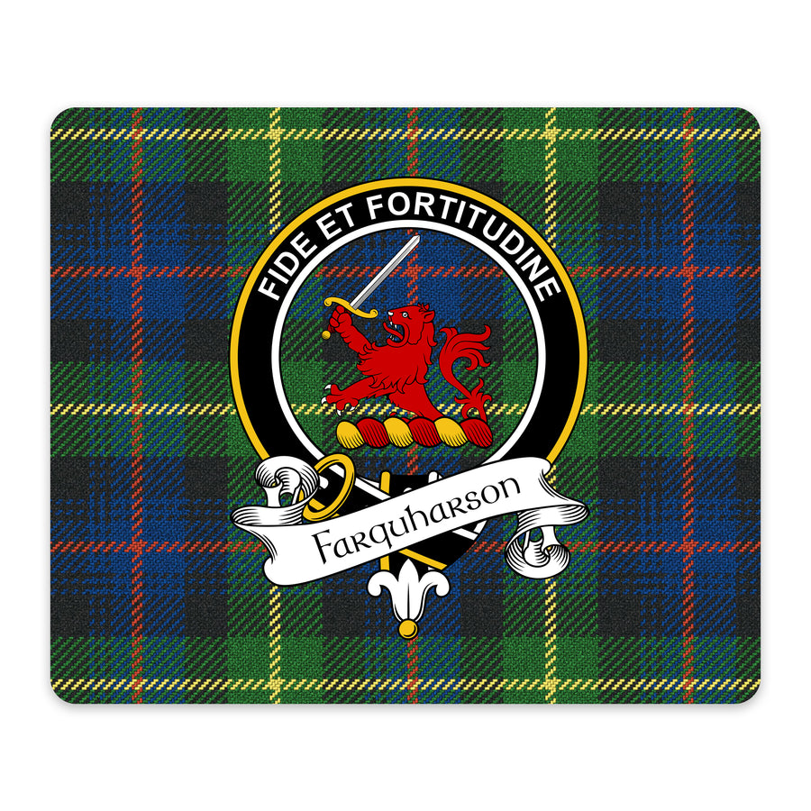 Farquharson Scottish Clan Crest Mouse Pad – Black Crest Design