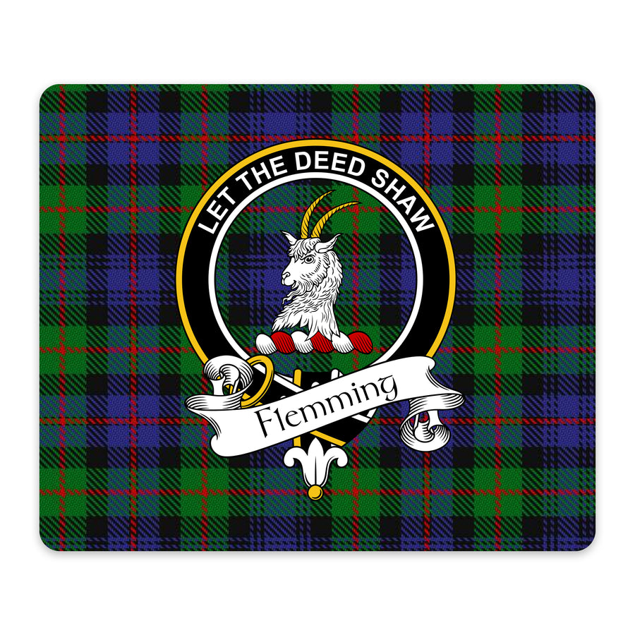 Flemming Scottish Clan Crest Mouse Pad – Black Crest Design