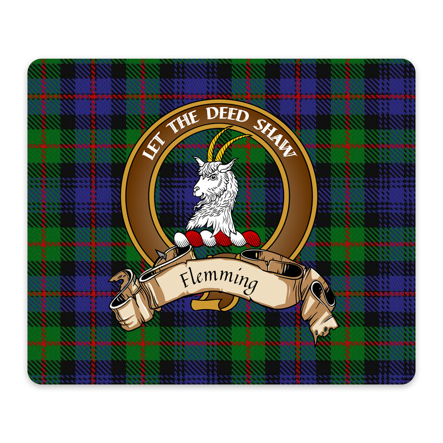 Flemming Scottish Clan Crest Mouse Pad – Brown Crest Design