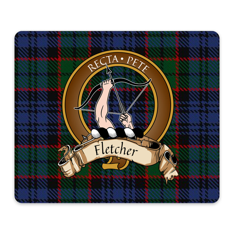Fletcher Scottish Clan Crest Mouse Pad – Brown Crest Design