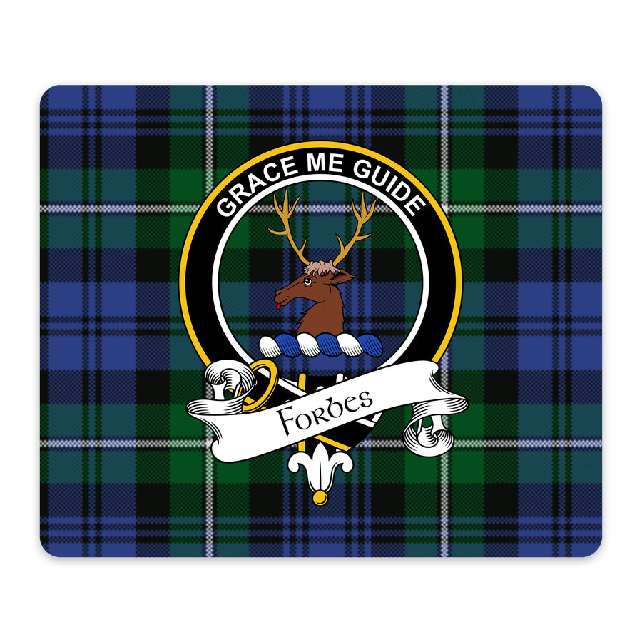 Forbes Scottish Clan Crest Mouse Pad – Black Crest Design