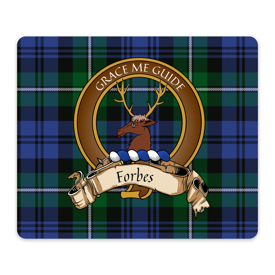 Forbes Scottish Clan Crest Mouse Pad – Brown Crest Design