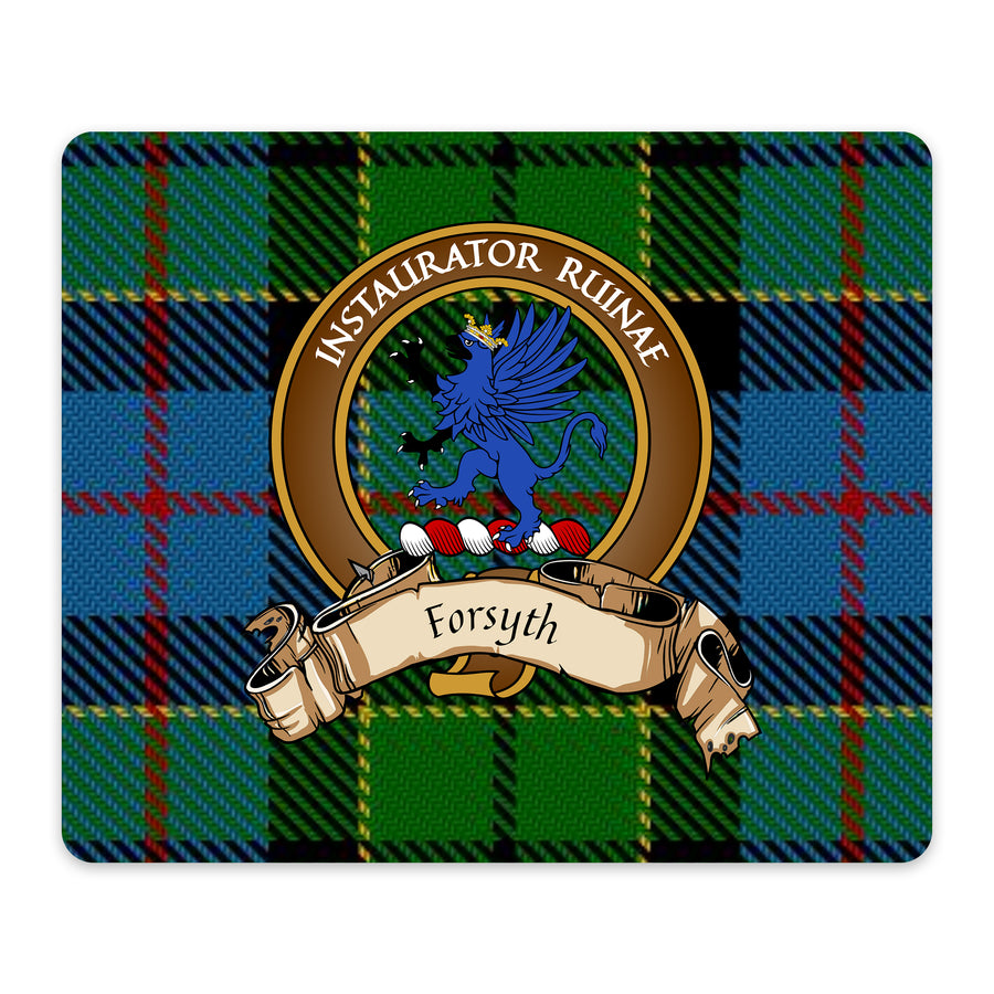 Forsyth Scottish Clan Crest Mouse Pad – Brown Crest Design
