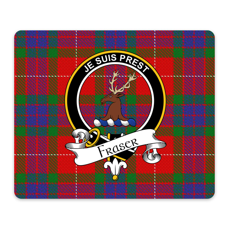 Fraser Scottish Clan Crest Mouse Pad – Black Crest Design