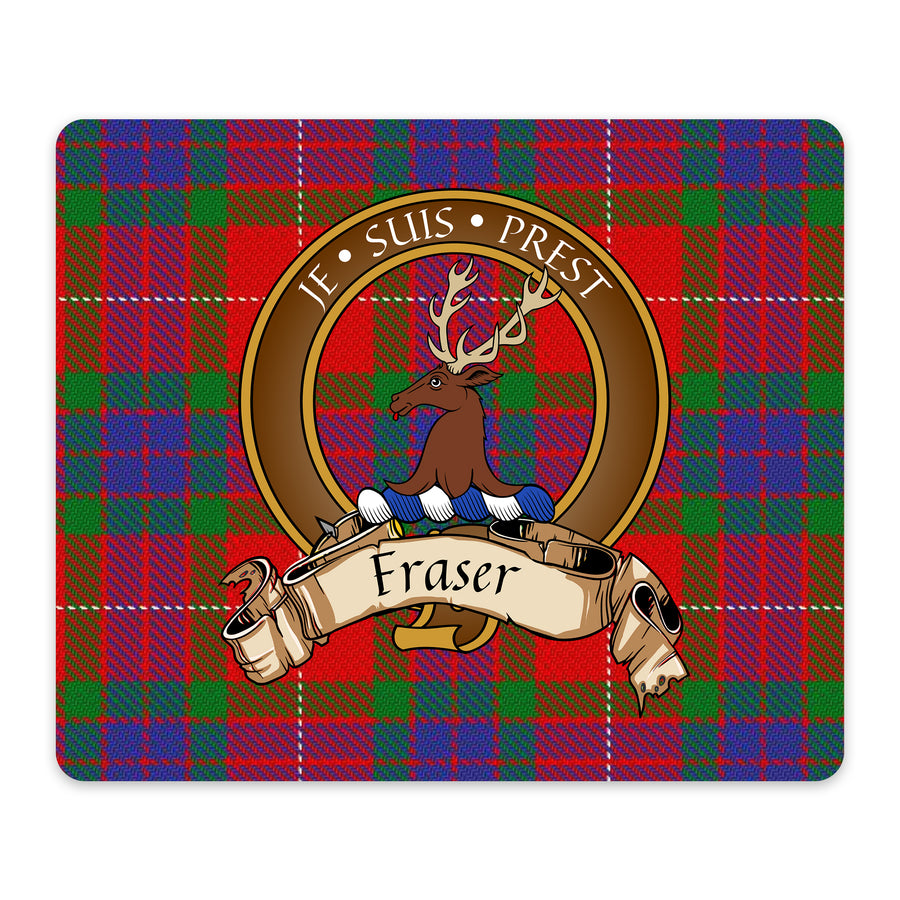 Fraser Scottish Clan Crest Mouse Pad – Brown Crest Design