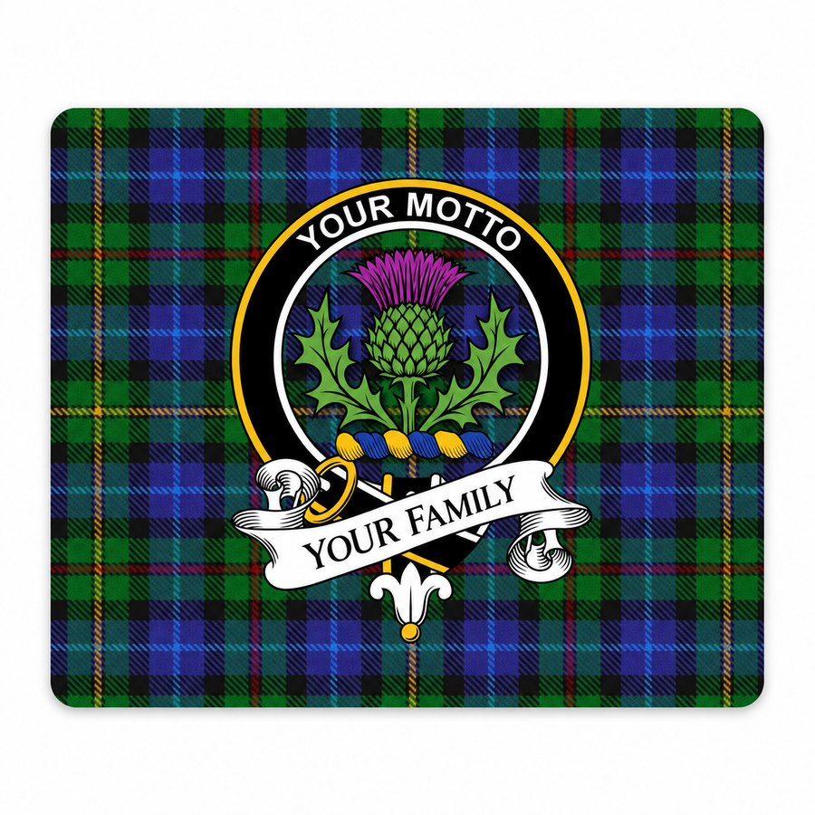 MacAuley Scottish Clan Crest Mouse Pad – Black Crest Design