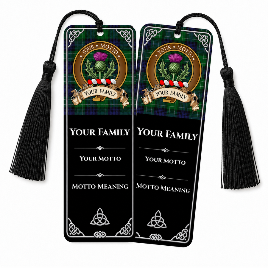 Baxter Scottish Clan Crest Metal Bookmarks - Brown Set of 2