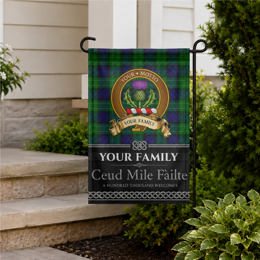 Scottish Clan Crest Garden Flag - Brown Design