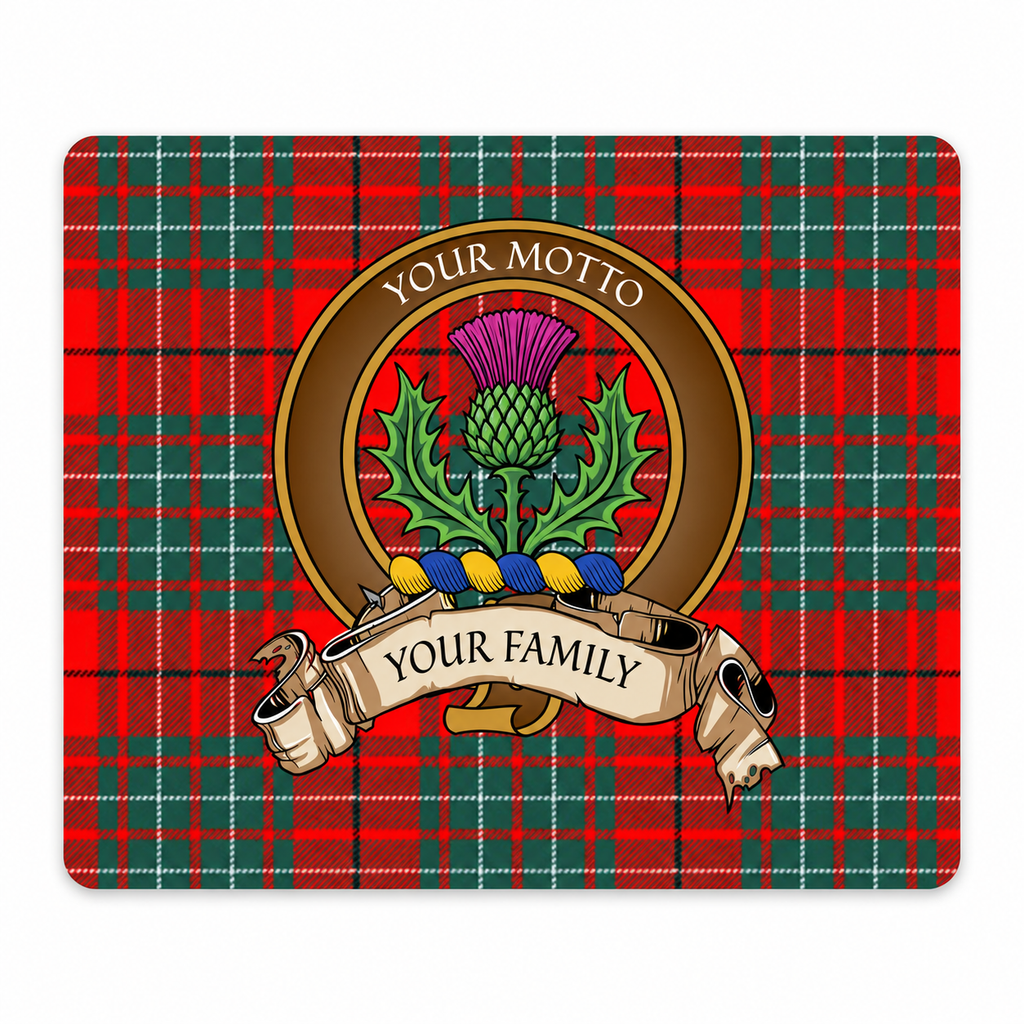 Scottish Clan Crest Mouse Pad – Brown Crest Design