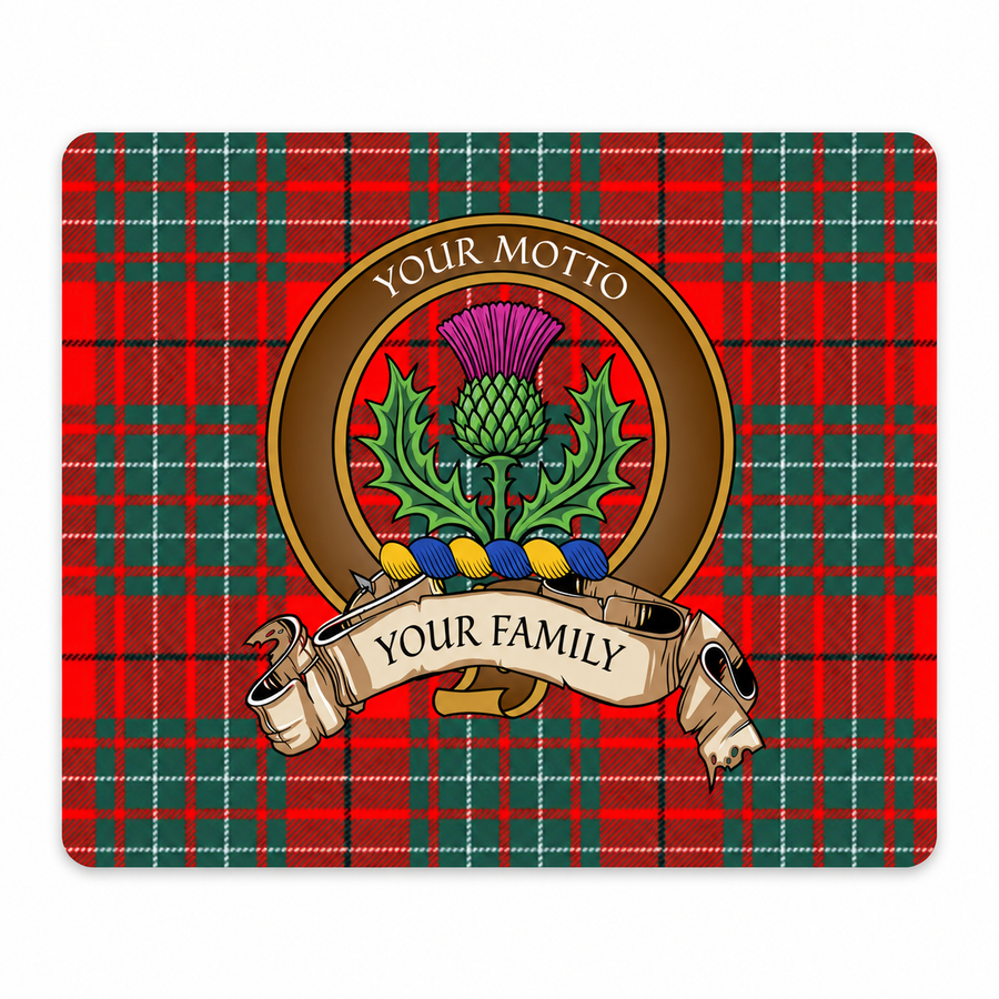 MacRae Scottish Clan Crest Mouse Pad – Brown Crest Design