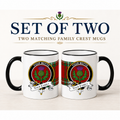 Scottish Clan Crest 11 oz Mugs – Black Crest Design | Set of 2