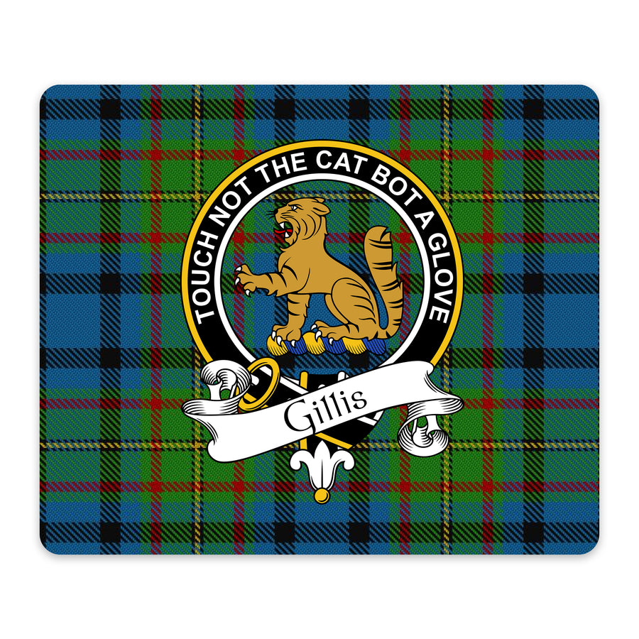 Gillis Scottish Clan Crest Mouse Pad – Black Crest Design