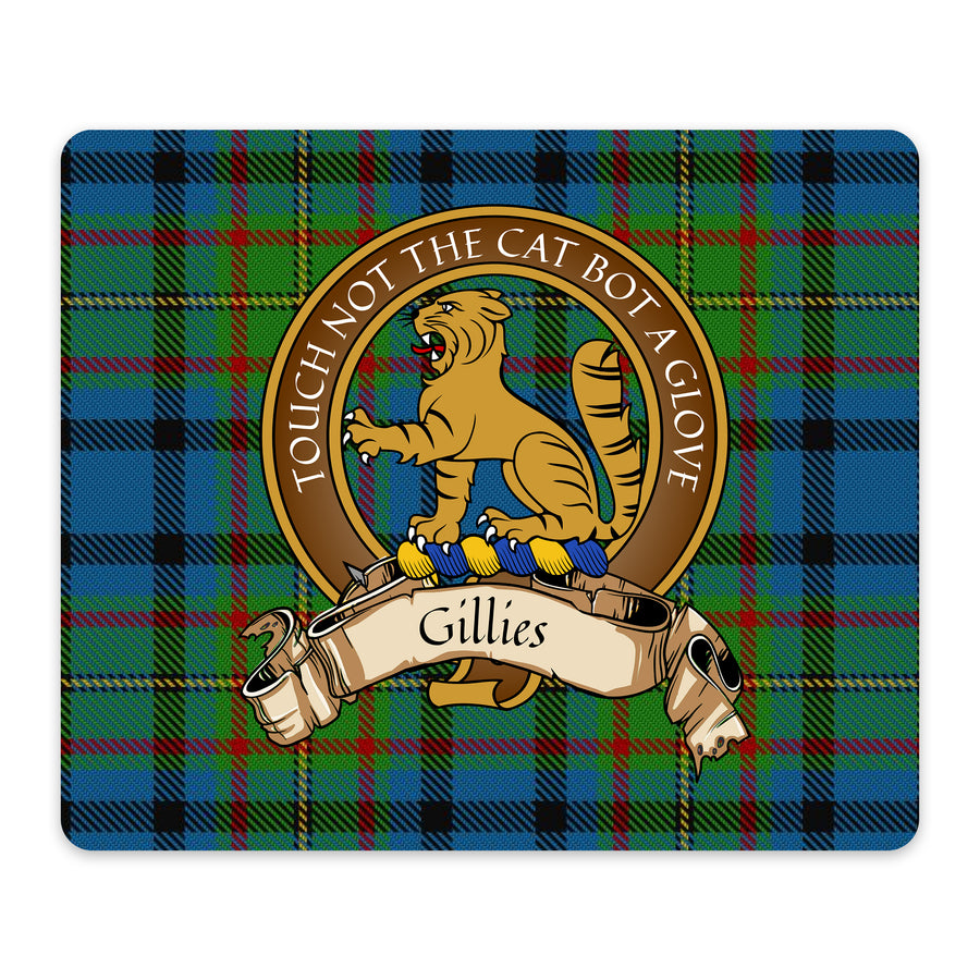Gillis Scottish Clan Crest Mouse Pad – Brown Crest Design