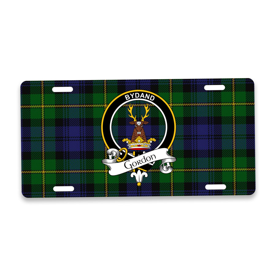 Gordon Scottish Clan Crest Auto License Plate – Black Crest Design