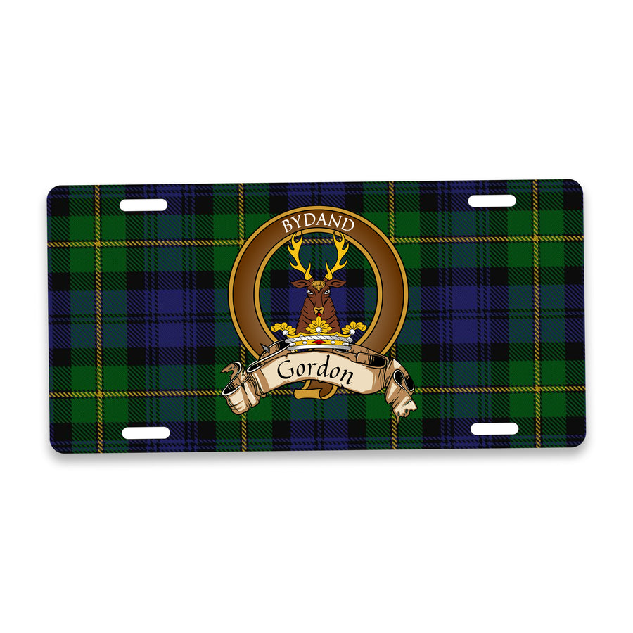 Gordon Scottish Clan Crest Auto License Plate – Brown Crest Design