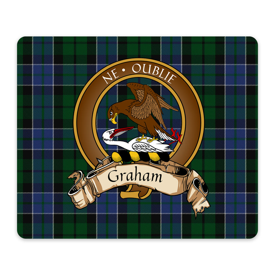 Graham Scottish Clan Crest Mouse Pad – Brown Crest Design