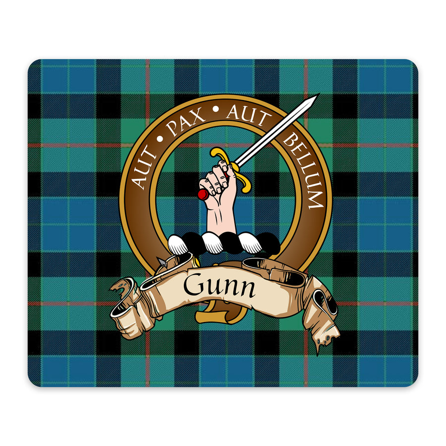 Gunn Scottish Clan Crest Mouse Pad – Brown Crest Design