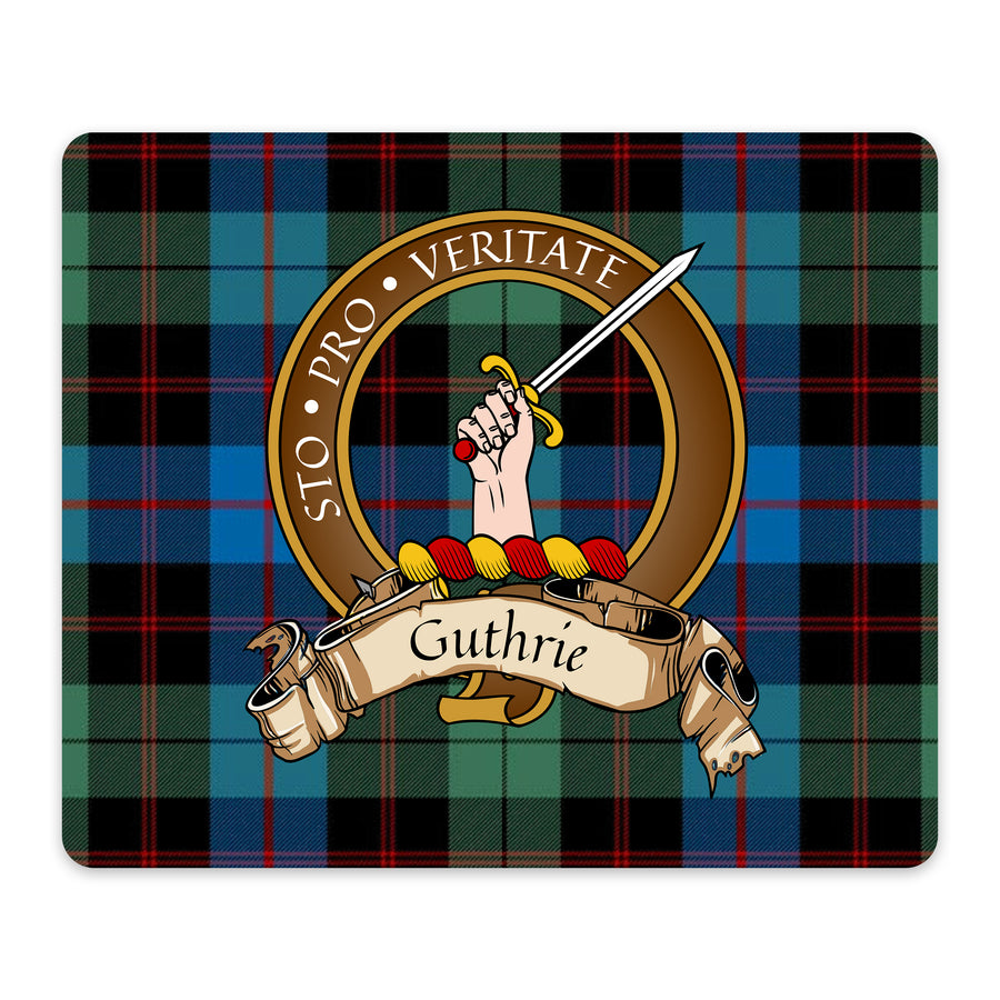 Guthrie Scottish Clan Crest Mouse Pad – Brown Crest Design