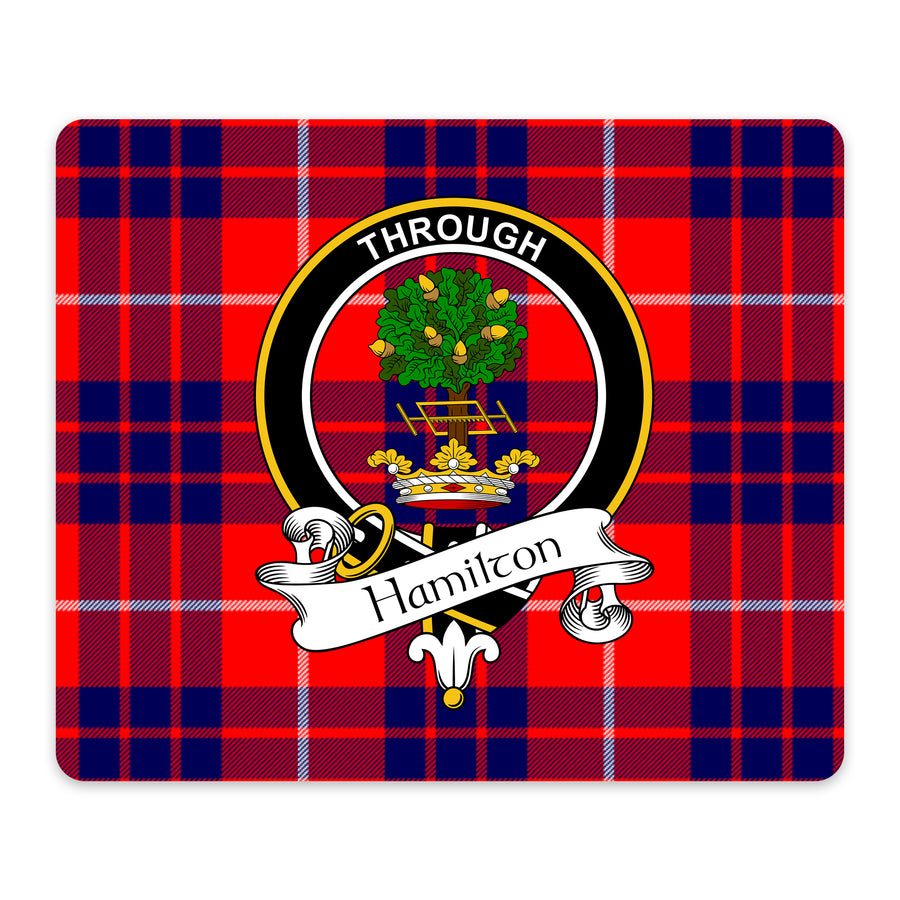 Hamilton Scottish Clan Crest Mouse Pad – Black Crest Design