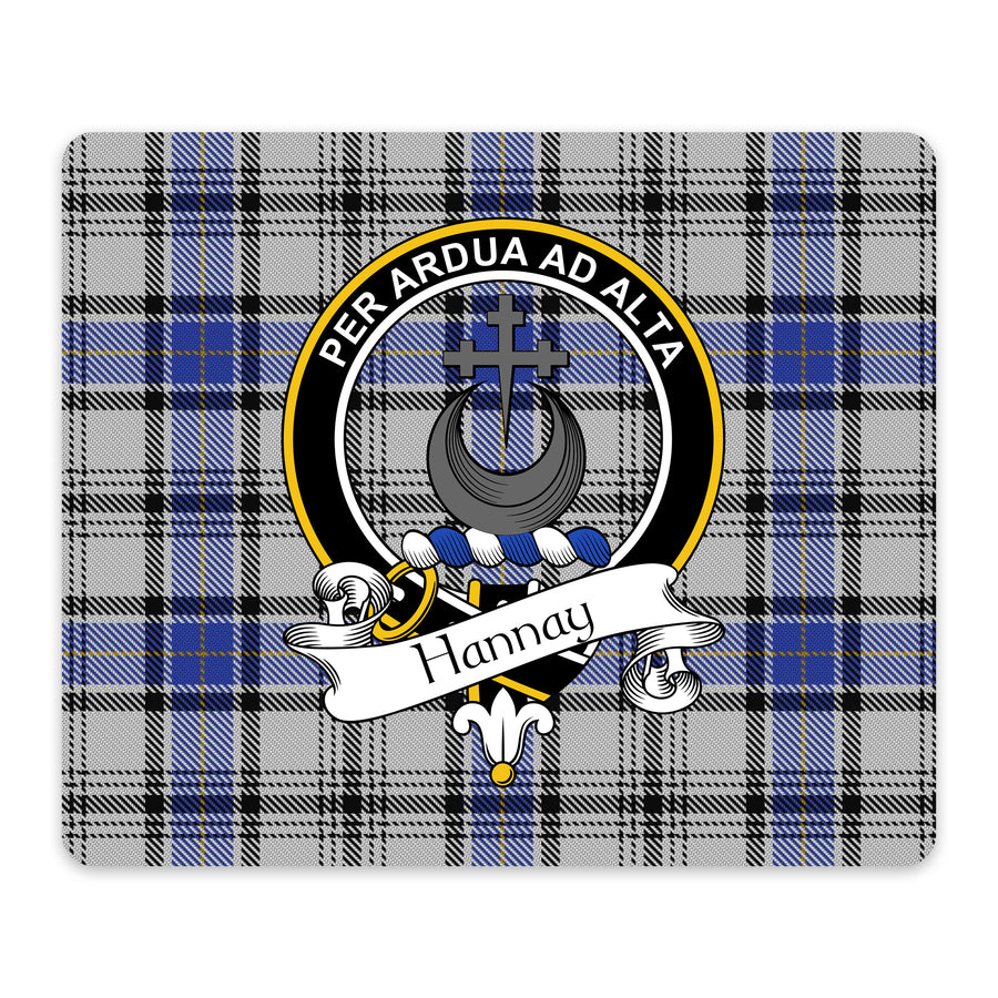 Hannay Scottish Clan Crest Mouse Pad – Black Crest Design