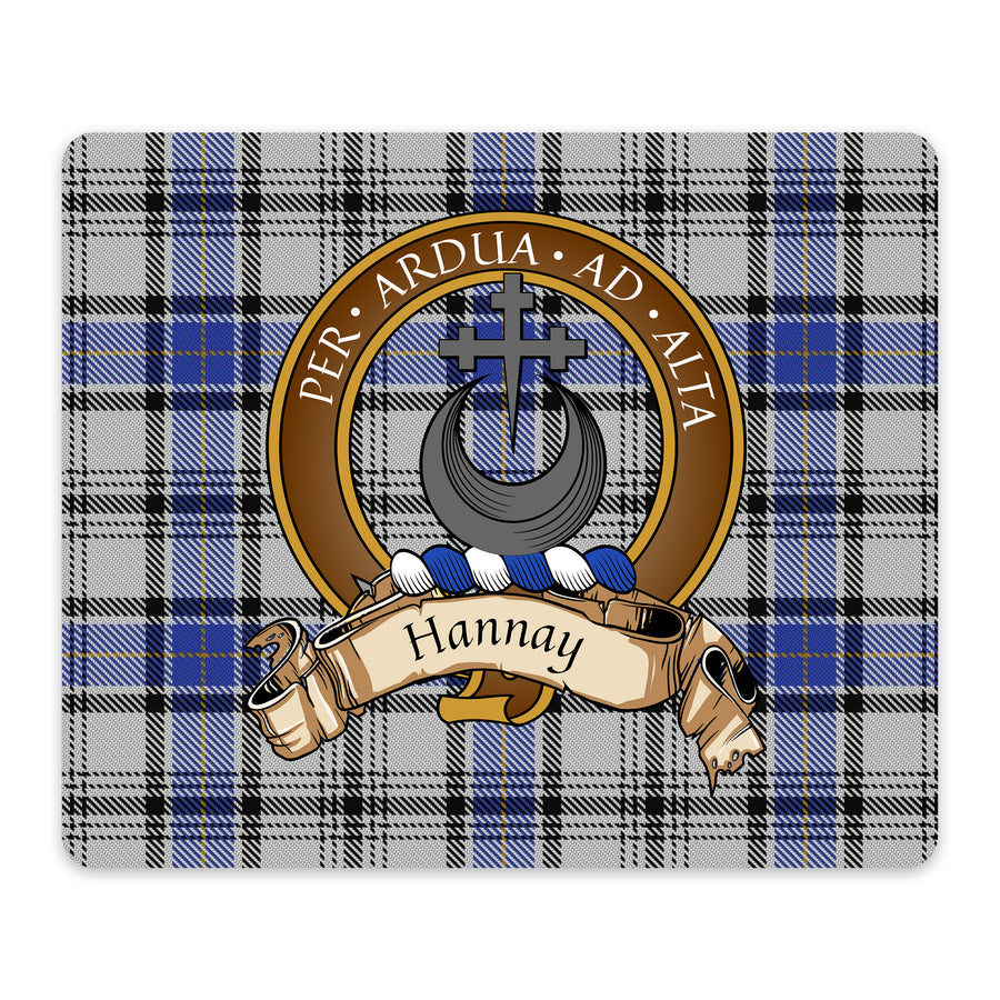 Hannay Scottish Clan Crest Mouse Pad – Brown Crest Design