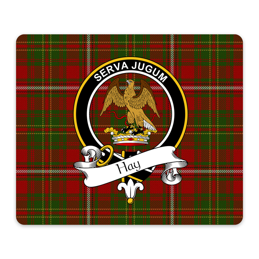 Hay Scottish Clan Crest Mouse Pad – Black Crest Design