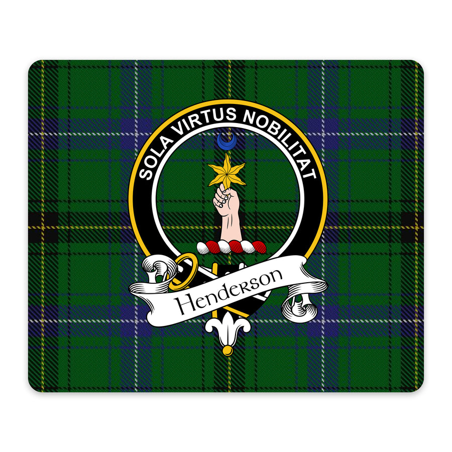 Henderson Scottish Clan Crest Mouse Pad – Black Crest Design