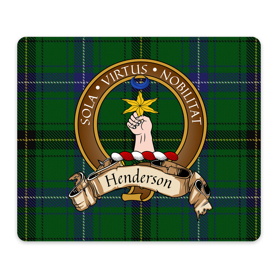 Henderson Scottish Clan Crest Mouse Pad – Brown Crest Design