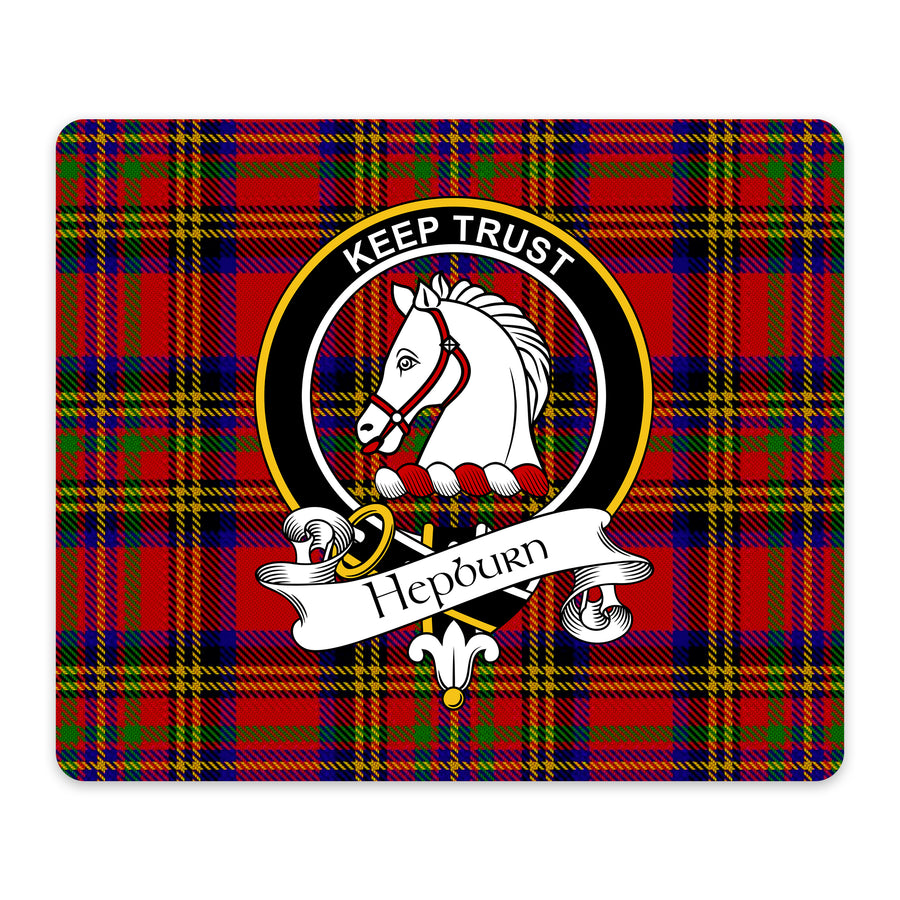 Hepburn Scottish Clan Crest Mouse Pad – Black Crest Design