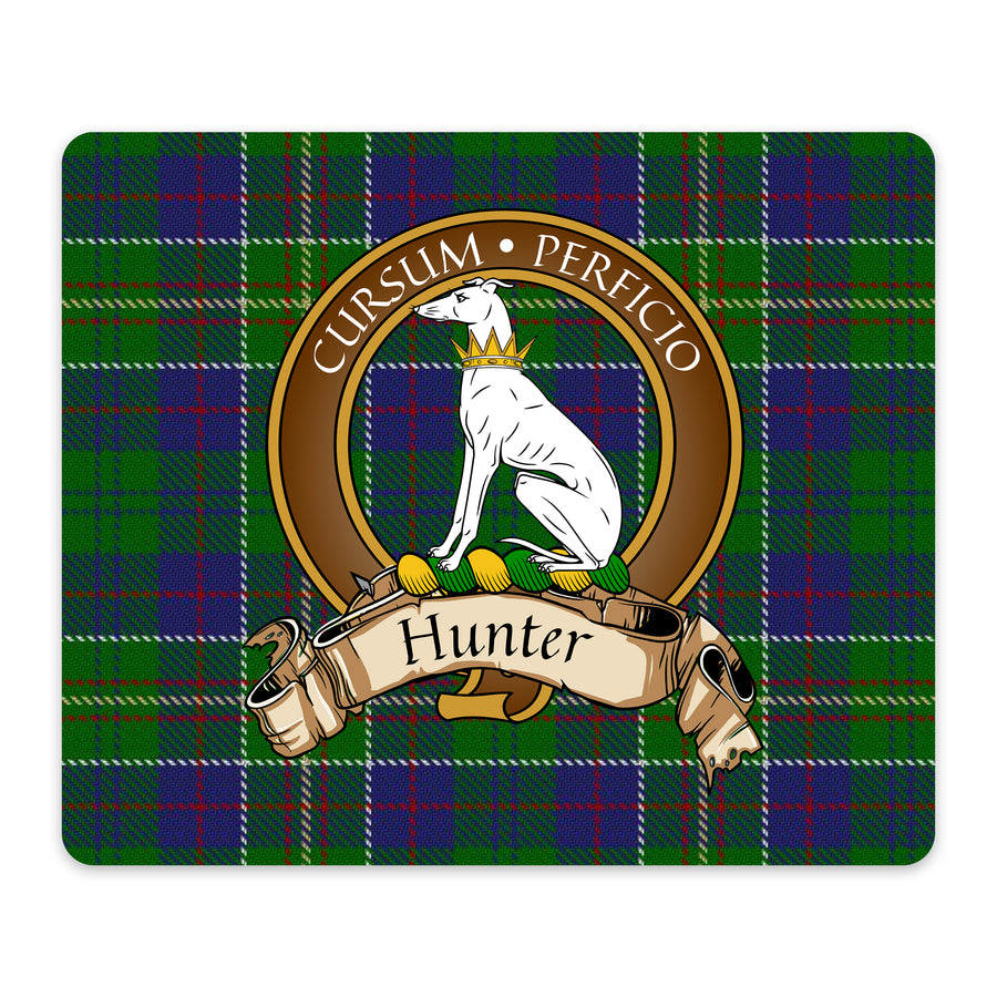 Hunter Scottish Clan Crest Mouse Pad – Brown Crest Design