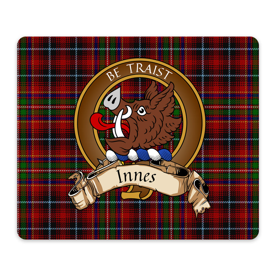Innes Scottish Clan Crest Mouse Pad – Brown Crest Design