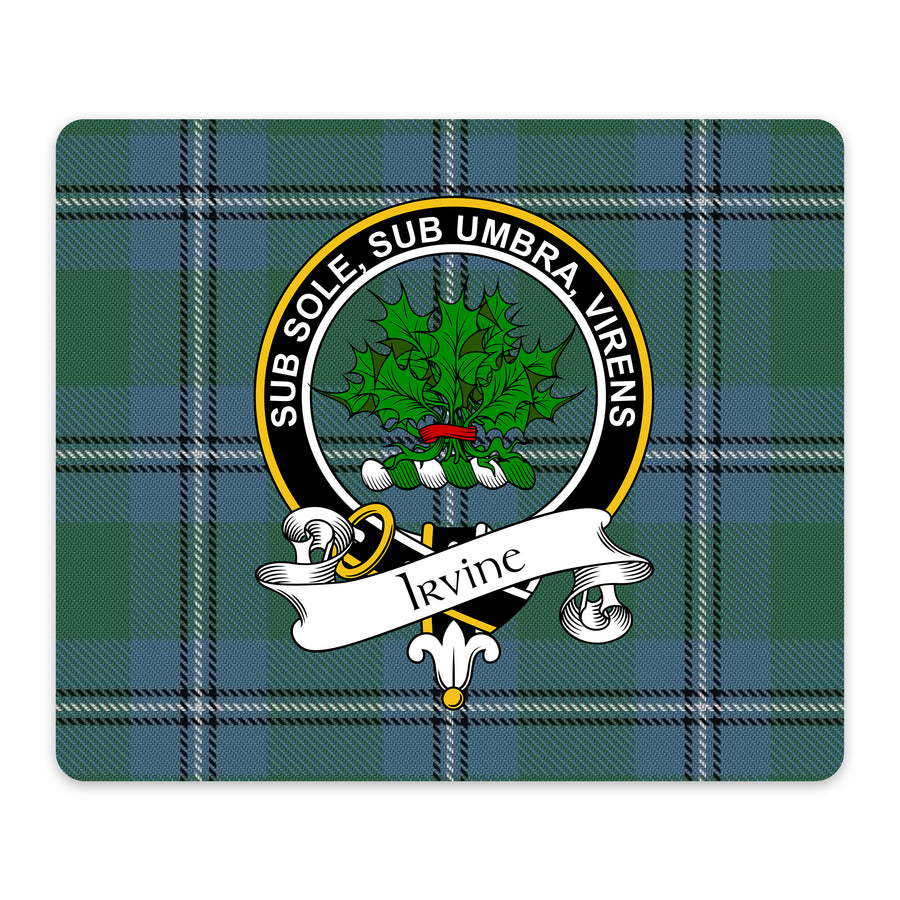 Irvine Scottish Clan Crest Mouse Pad – Black Crest Design
