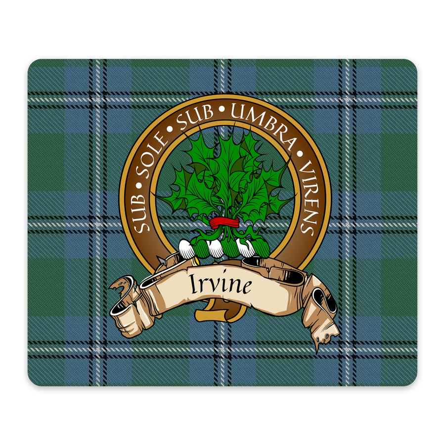 Irvine Scottish Clan Crest Mouse Pad – Brown Crest Design