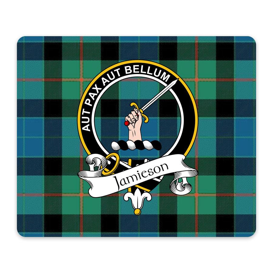 Jamieson Scottish Clan Crest Mouse Pad – Black Crest Design