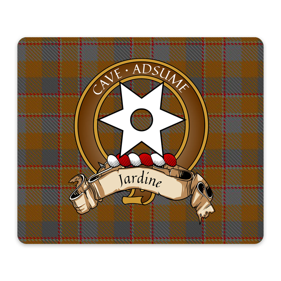 Jardine Scottish Clan Crest Mouse Pad – Brown Crest Design