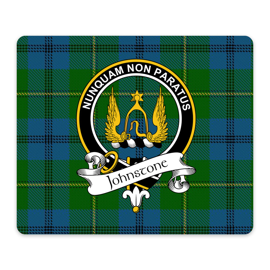 Johnstone Scottish Clan Crest Mouse Pad – Black Crest Design