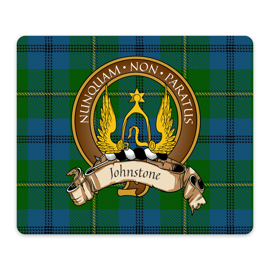 Johnstone Scottish Clan Crest Mouse Pad – Brown Crest Design