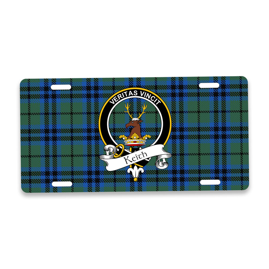 Keith Scottish Clan Crest Auto License Plate – Black Crest Design
