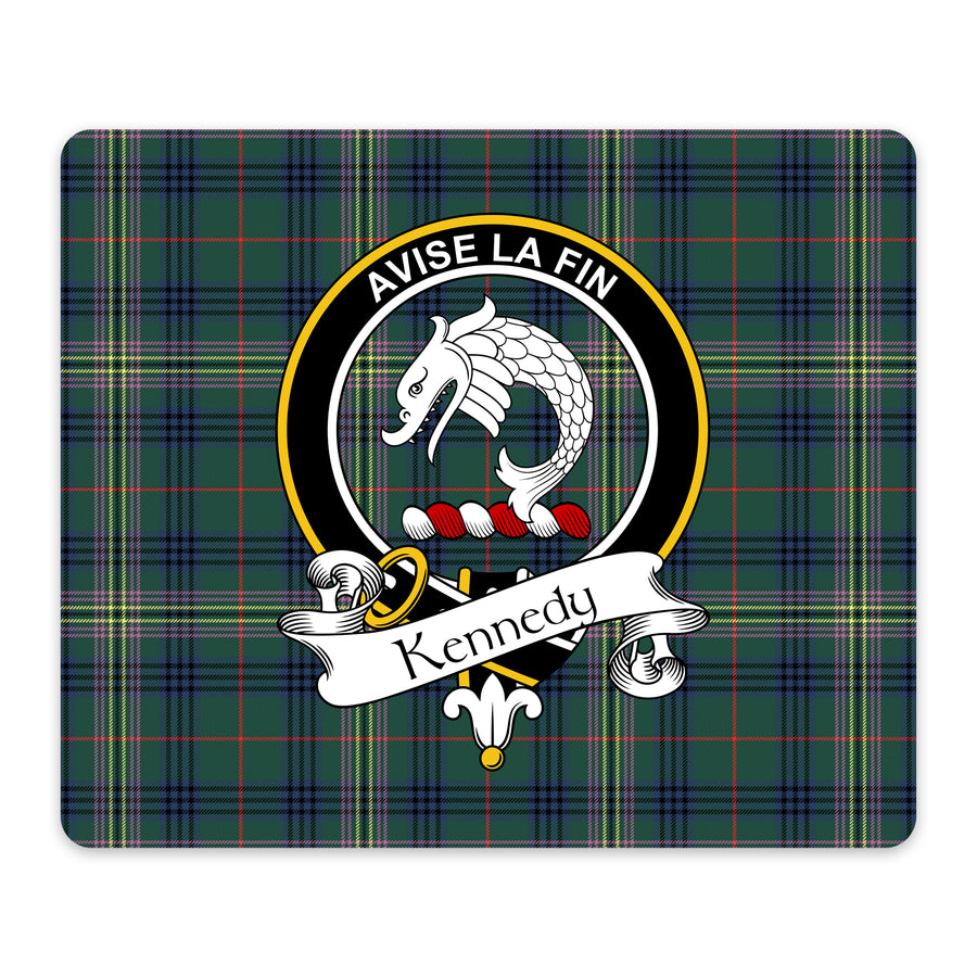 Kennedy Scottish Clan Crest Mouse Pad – Black Crest Design