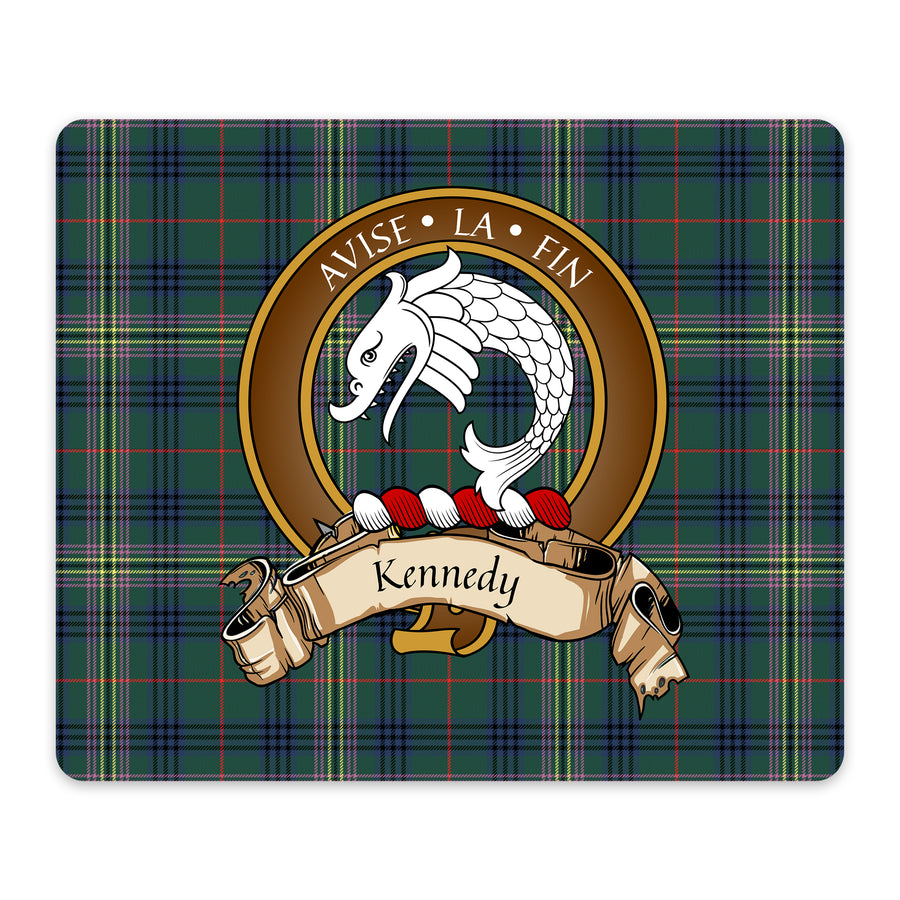 Kennedy Scottish Clan Crest Mouse Pad – Brown Crest Design
