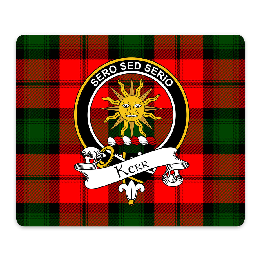 Kerr Scottish Clan Crest Mouse Pad – Black Crest Design