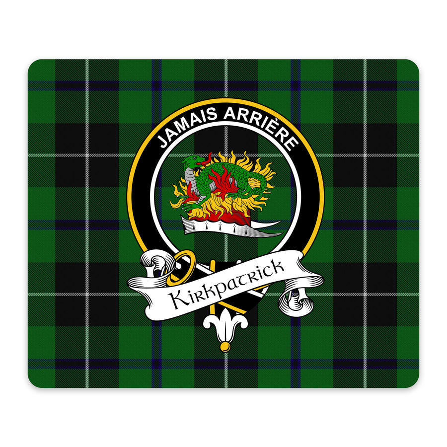 Kirkpatrick Scottish Clan Crest Mouse Pad – Black Crest Design